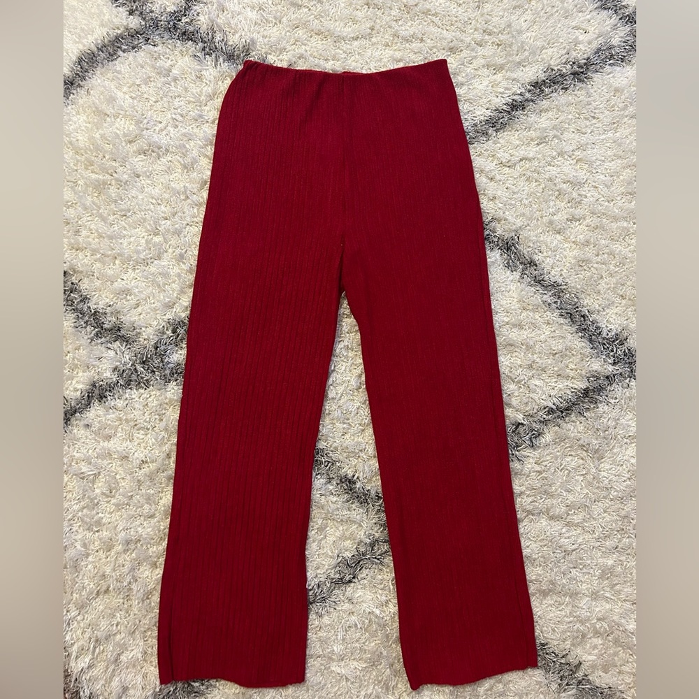 Zara Trafa Luc Red Knitted Pants